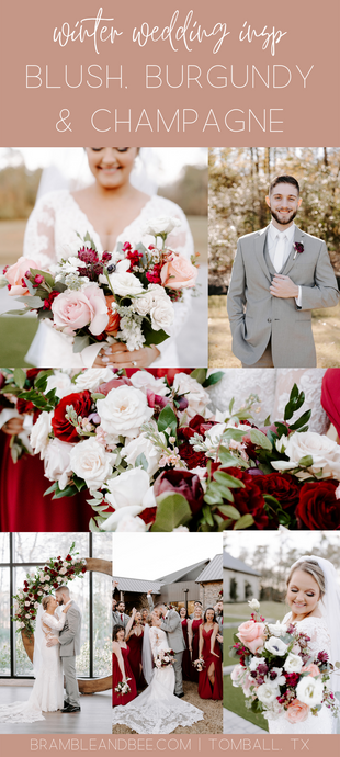 Blush, Burgundy, & Champagne | Winter Wedding Inspiration