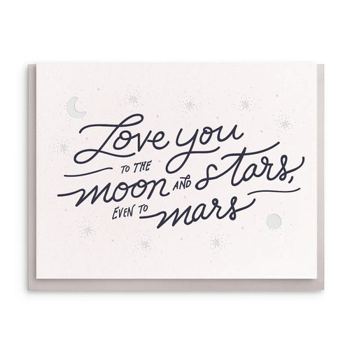 Love You to the Moon & Stars Valentine's Day Card