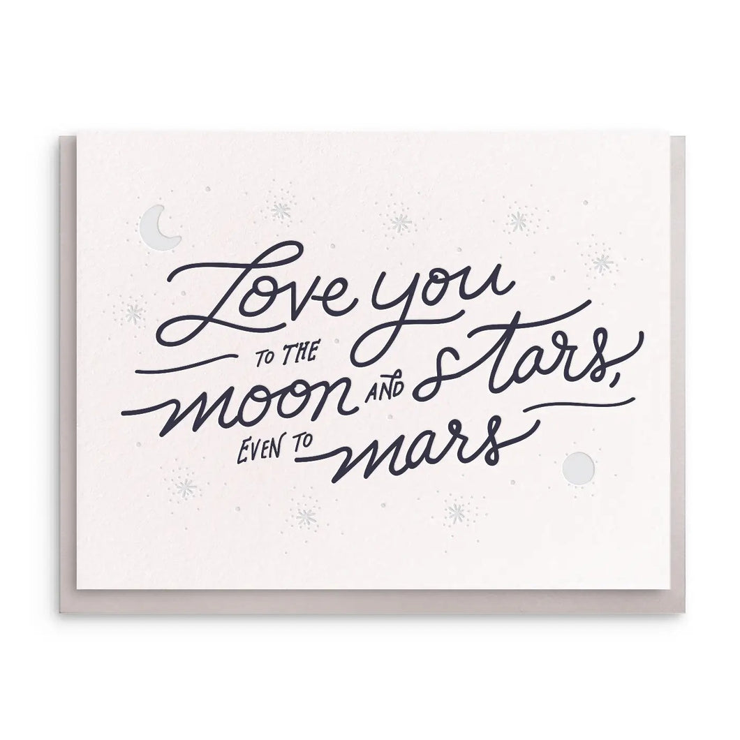 Love You to the Moon & Stars Valentine's Day Card