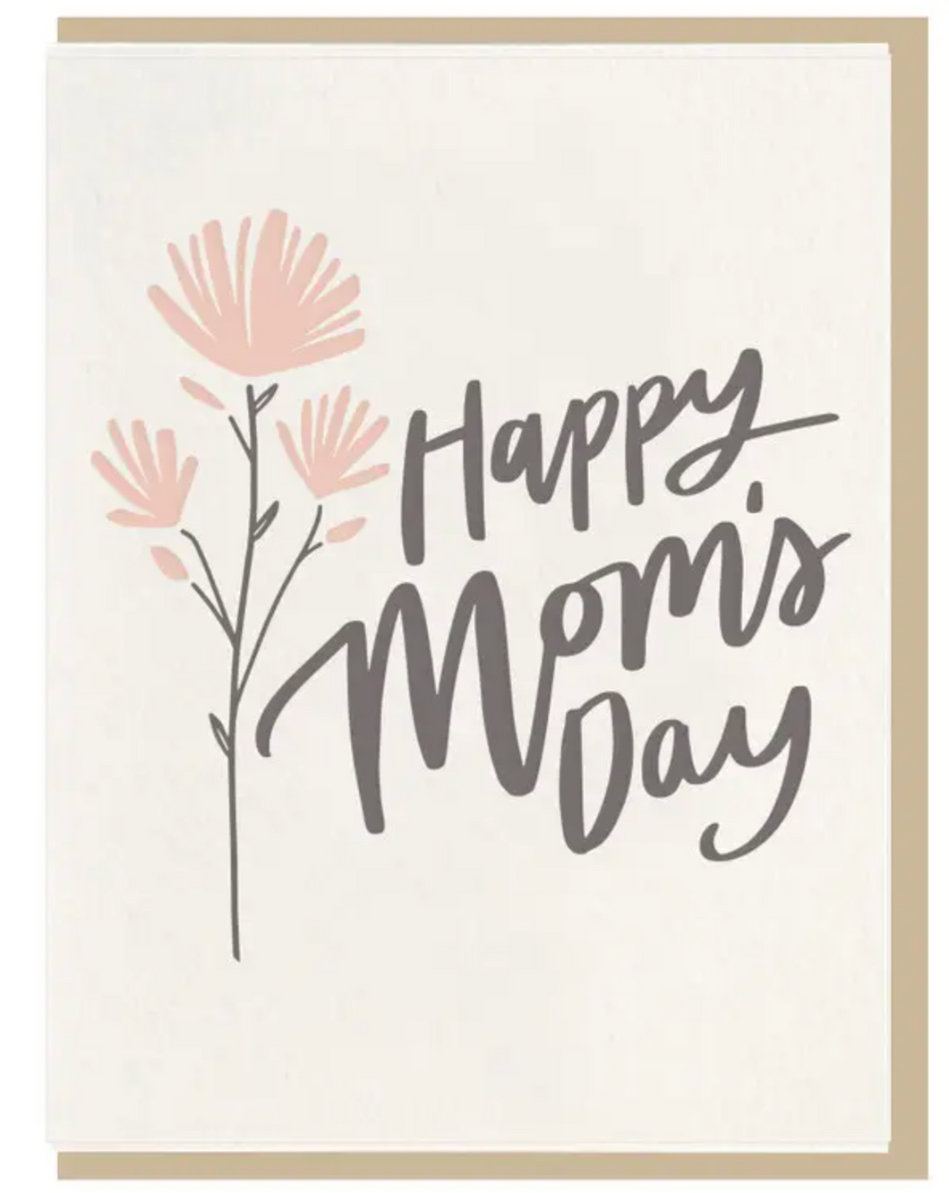 Happy Mom's Day Letterpress Mother's Day Card