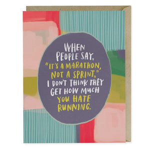 It's a Marathon Card